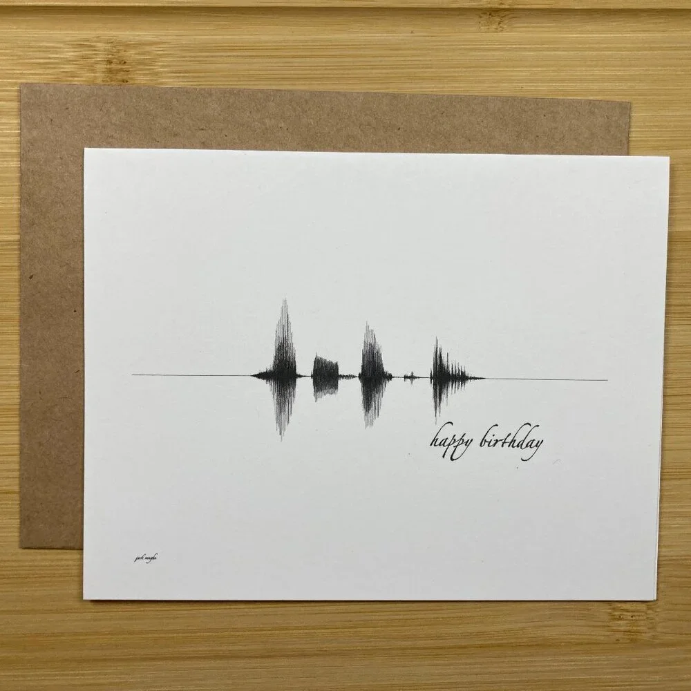 Happy Birthday Greeting Cards 10 Pack 4.25x5.5 Black White Envelopes Blank